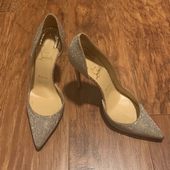 Christian Louboutin | Iriza 100mm | Glitter silver/gold Size 39.5 - Picture 4 of 14